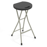 Goplus folding stool in compact form for easy transport and storage.