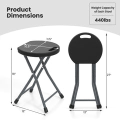 Goplus folding stool in compact form for easy storage and transport.