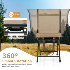 Goplus chair backrest with breathable fabric relieves fatigue.