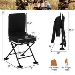 Goplus hunting chair padded cushion and backrest for lasting comfort