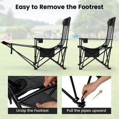 Sturdy metal frame supports up to 330 lbs with durable fabrics.