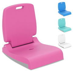 Goplus poolside chair front view with ergonomic backrest for pool lounging