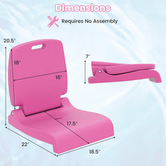 Goplus poolside chair groove bottom improves stability on uneven pool edges.