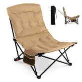 Goplus portable folding camping chair front view for quick outdoor seating