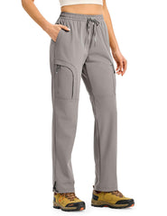 Gopune women's hiking pants front view highlights lightweight fabric for all-day comfort.