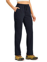 Gopune women's hiking pants navy front view highlights lightweight fabric and breathable comfort for trails.