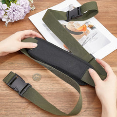 GORGECRAFT adjustable strap shown with foldable bike for easy carrying.