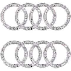 Gorgecraft rhinestone O ring clip with bling for DIY jewelry and keychains.