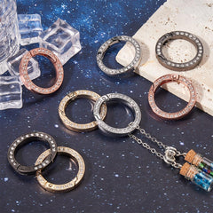 Gorgecraft rhinestone o-ring clip glossy black provides versatile diy accessory option.