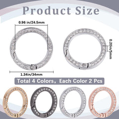Gorgecraft rhinestone o-ring clip gold adds sparkle while keeping keys organized.