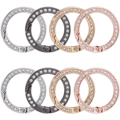 Gorgecraft rhinestone o-ring clip platinum for secure keychains and stylish DIY jewelry.