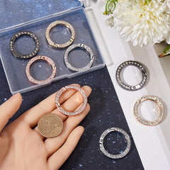 Gorgecraft rhinestone o-ring clip rose gold offers elegant look with easy opening.