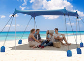 Gorich Beach Tent with 8-sandbag design offers wind-stable setup.
