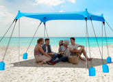 Gorich beach tent with 8 sandbags offers wind-stable shade