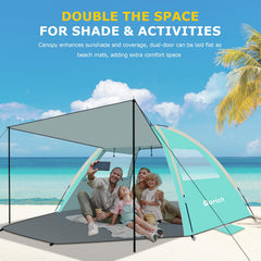Gorich beach tent dual-door design expands shaded space and movement.