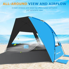Gorich beach tent packed and carried easily weighing 8.3 pounds