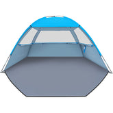 Gorich Beach Tent setup demonstrates quick, family-friendly assembly.