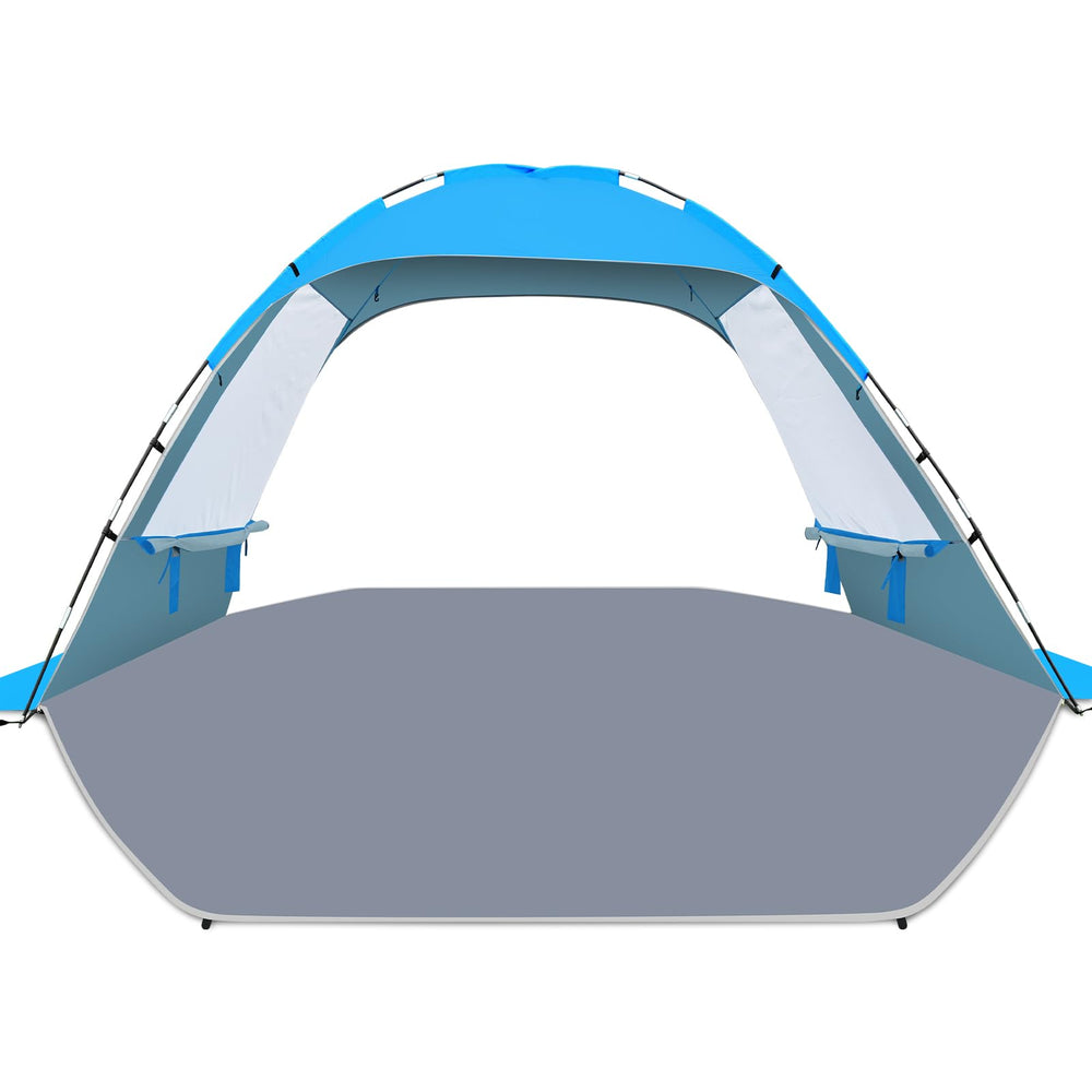 Gorich Beach Tent Sun Shelter front view offers expansive shade for family days