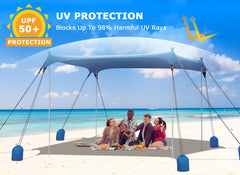 Gorich Beach Tent UPF50+ protection shields sun during outdoor play.