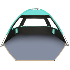 Gorich Sun Shelter frame assembly shows sturdy fiberglass supports for stable setup.