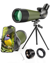 Gosky 20-60x80 spotting scope front view highlights bright distant scenery.