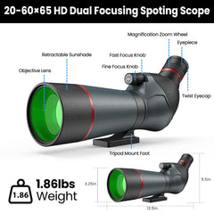 Phone adapter and controller accessories for Gosky spotting scope