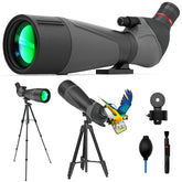 Gosky spotting scope main view at 20-60x85 shows sharp detail for birds and landscapes.