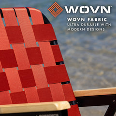 GoSports Outdoors WOVN Beach Chair with backpack straps.