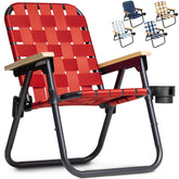 GoSports Outdoors WOVN Beach Chair compact fold for easy travel.