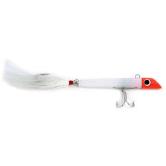 Got-Cha G1501-WT Tuna Tail Skirt lure in white plastic for stripers and inlets