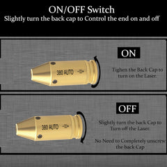 GOTICAL bore sight kit box includes batteries and instructions