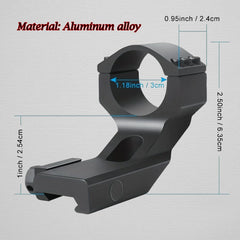 Gotical cantilever mount aluminum for sturdy 30mm tube mounting