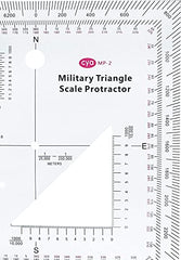 Gotical compass rose and protractor enable quick orientation on topo maps.