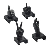 Gotical finger sight front on 20mm rail improves quick aiming and backup reliability