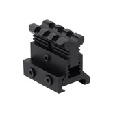 Gotical quick-release Picatinny riser mount elevates sight height for rapid setup.