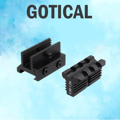 Gotical Picatinny/Weaver compatibility ensures versatile rail integration on rifles.