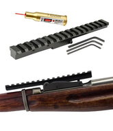 Gotical red dot laser bore sight projecting a precise alignment for quick zeroing.