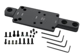 Gotical red dot mount plate attached to Mossberg 500 for quick sight alignment