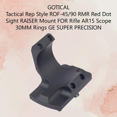 Gotical RMR mount base mounted on rifle rail for quick use.