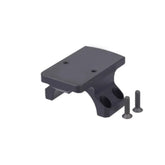 Gotical RMR mount base side view with rugged aluminum construction.