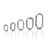 GOTOTOP oval split rings 100pcs packaging, durable stainless steel for tackle.