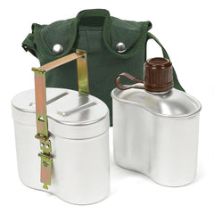 GOTOTOP portable canteen set canteen, compact rugged aluminum build for outdoor use.
