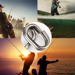 GOTOTOP stainless steel split ring close-up shows smooth finish for reliable lure connections.
