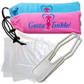 Gotta Tinkle portable female urination device in teal, ideal for travel and discreet use.