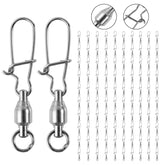 Goture 100PCS Duo Lock Snap Swivels with stainless steel ball bearing close-up