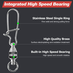 Strong stainless steel connector snap with 64LB rating