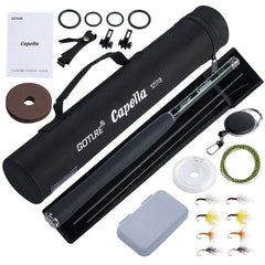 Goture 12ft Tenkara Rod Kit assembled with travel case