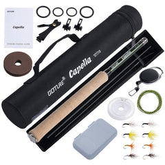 Goture 12ft tenkara rod kit assembled, ready for a quick trout or panfish session.