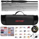 Goture 9ft carbon fly rod and pre-spooled reel combo