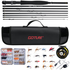 Goture 9ft carbon fly rod and pre-spooled reel combo